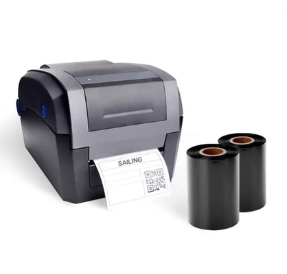 12mm Width Thermal Transfer Wax Carbon Black Printer Ribbon suitable for Printer