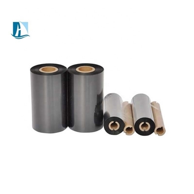Low MOQ Black TTR Thermal Transfer Ribbon Wax Grade for Zebra Printers 1 inch Core Size