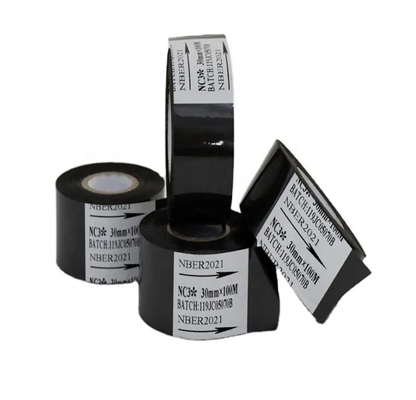30mm Width 100M Hot Stamping Date Ribbon for Color Printer Coding Speed 30-600/minute