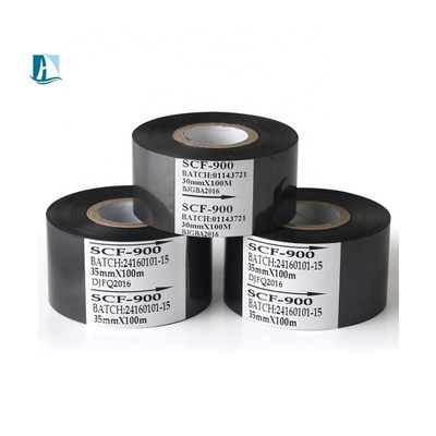 Brass Letter Printer Compatible 30mm*100m HC3 Black Hot Coding Foil Ribbon Date Coder