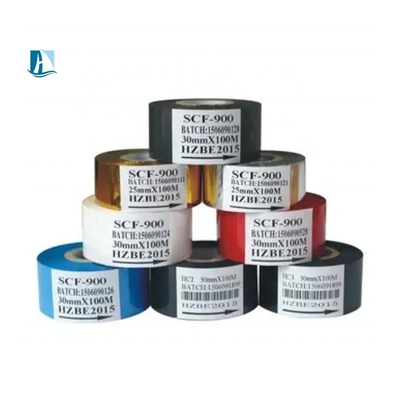 12mm Custom Request Black Hot Stamp Ribbon for Barcode Printing and Product Labeling