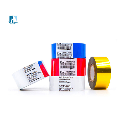 55*100m/122m Width Custom Hot Stamp Ribbon for Date Coding on 241 Type Batch Coder