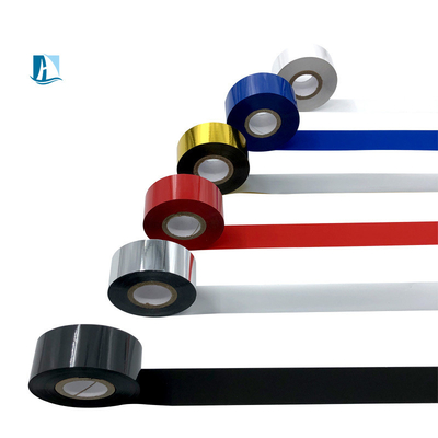 Color 30mm *100m Date Coding Foil Black Hot Stamp Ribbon For Coder Machine