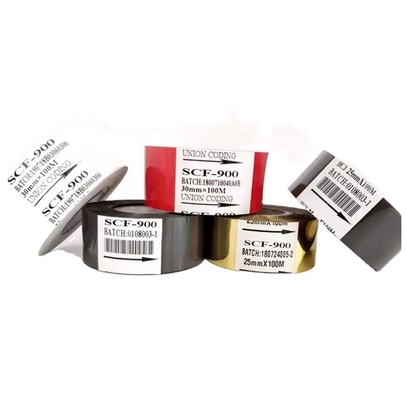 Label Printer 25mm*100m Hot Foil Stamping Rolls for PET Paper and Date Printer Ribbon