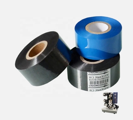 Printer Ribbon 12mm Width 30mm x 100m Black Roll Compatible with Hot Stamp Coder