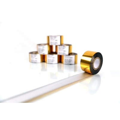 PET Core Size 1 inch SCF900 Gold Hot Foil Stamping Rolls Marken Thermal Transfer Ribbon