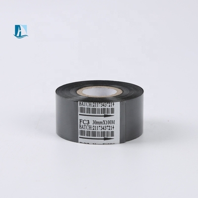 Hot Stamping Ribbon Black 25mm Width 122m Length Date Coding Foil for Brass Letter Printer