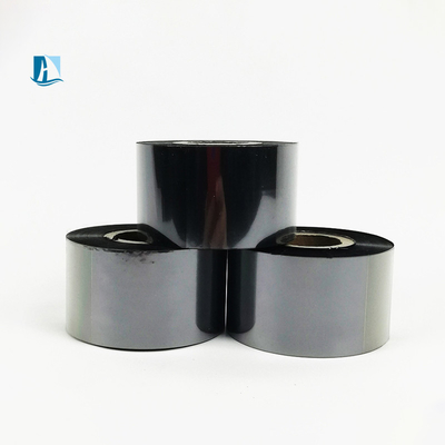 Black 40*100m Pet Label Printing Machine with Hot Ink Printing and Wax Resin Coding Ribbon