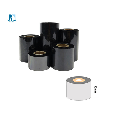 Black 40*100m Pet Label Printing Machine with Hot Ink Printing and Wax Resin Coding Ribbon