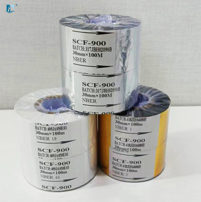Color Coding Satin Ribbon Scratch Resistant for Packaging Film and Printing Date