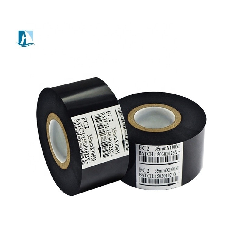 Hot Stamp Coder Ribbon for Date Code Printing 35mm Width Black Printer Ribbon