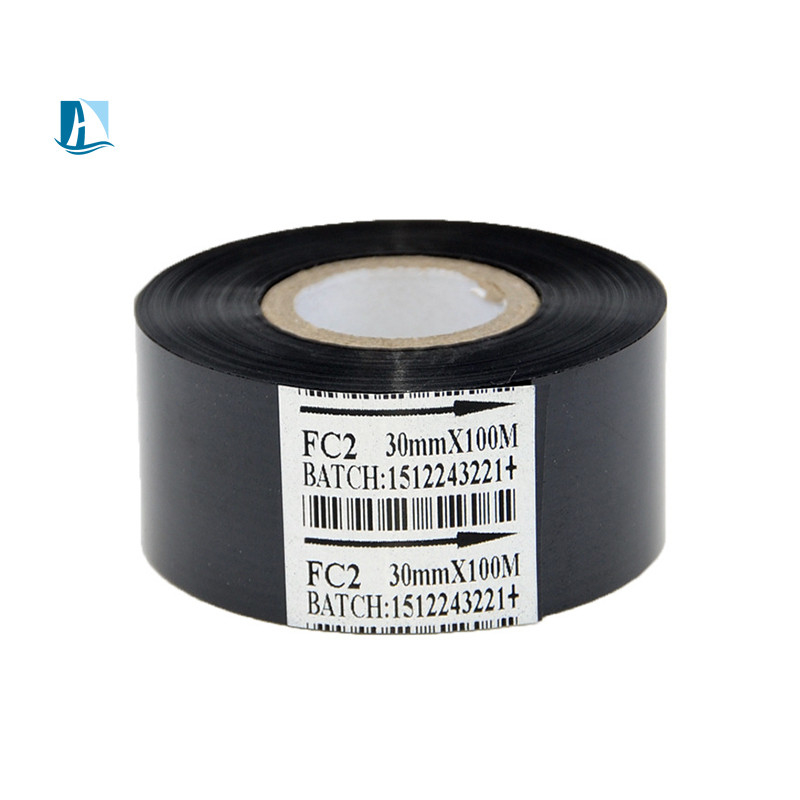 30mm x 100m Black Ribbon Roll A Grade Applicable to Label Printer on Packing Machine
