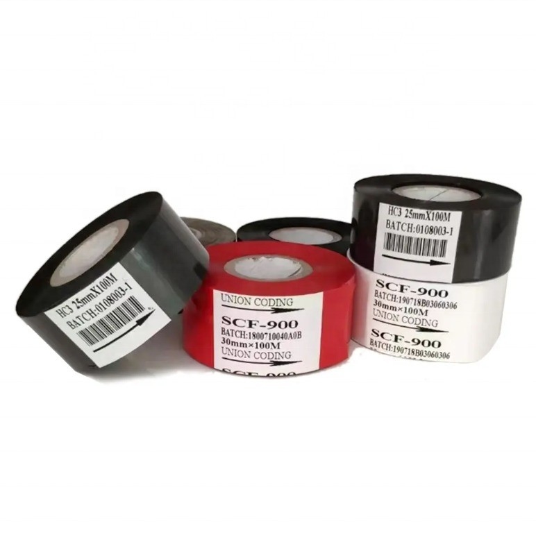 Resin Wax Printer Ribbon for Hot Stamping Temperature 100C-160C 55*100m/122m Made