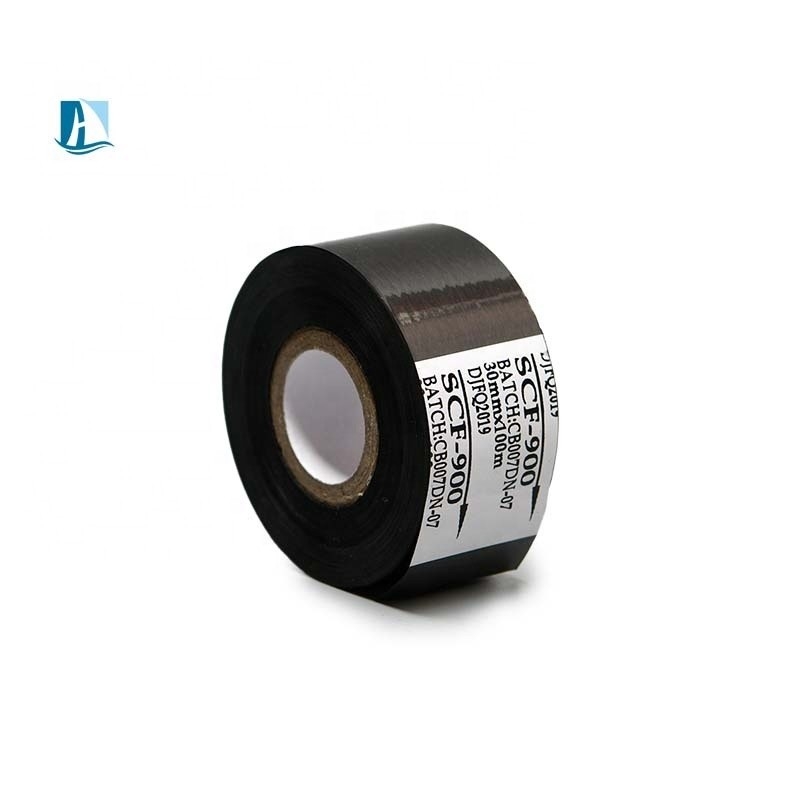 Coding Machine Hot Coding Foil Black Date Coding Ribbon for 30mm Width Hot Stamping Foil