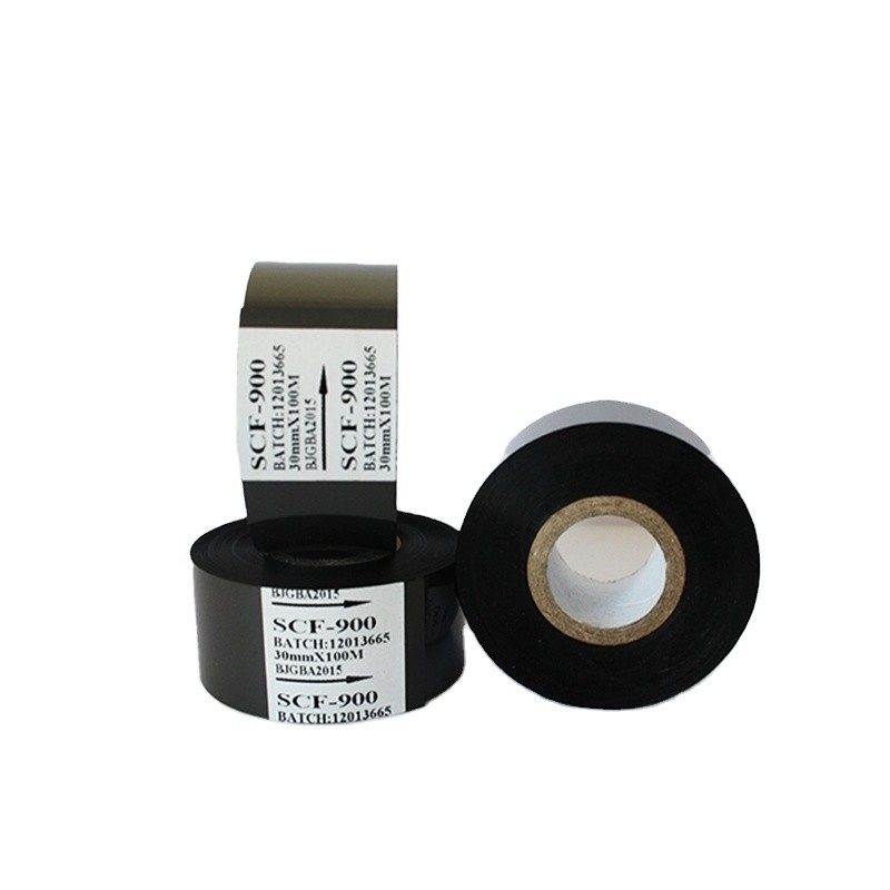 30mm*100m SCF900 LC1 Generic Barcode Ribbon Hot Print Stamp Foil For Expiry Date Printing
