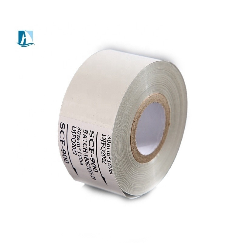 Temperature 100C-160C Color Ribbon White Hot Stamping Foil Hot Coding Ribbon 30mm*100m